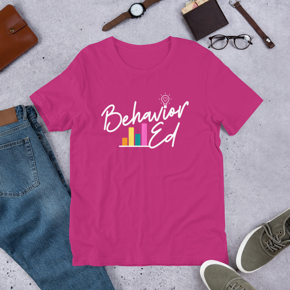 BehaviorEd White Text Unisex T-Shirt