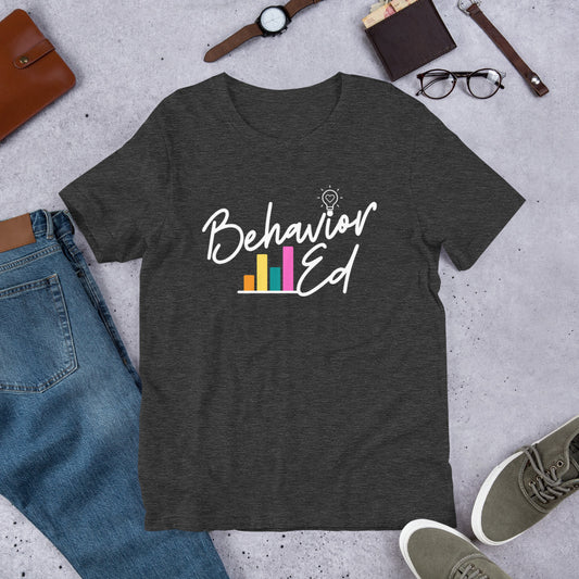 BehaviorEd White Text Unisex T-Shirt