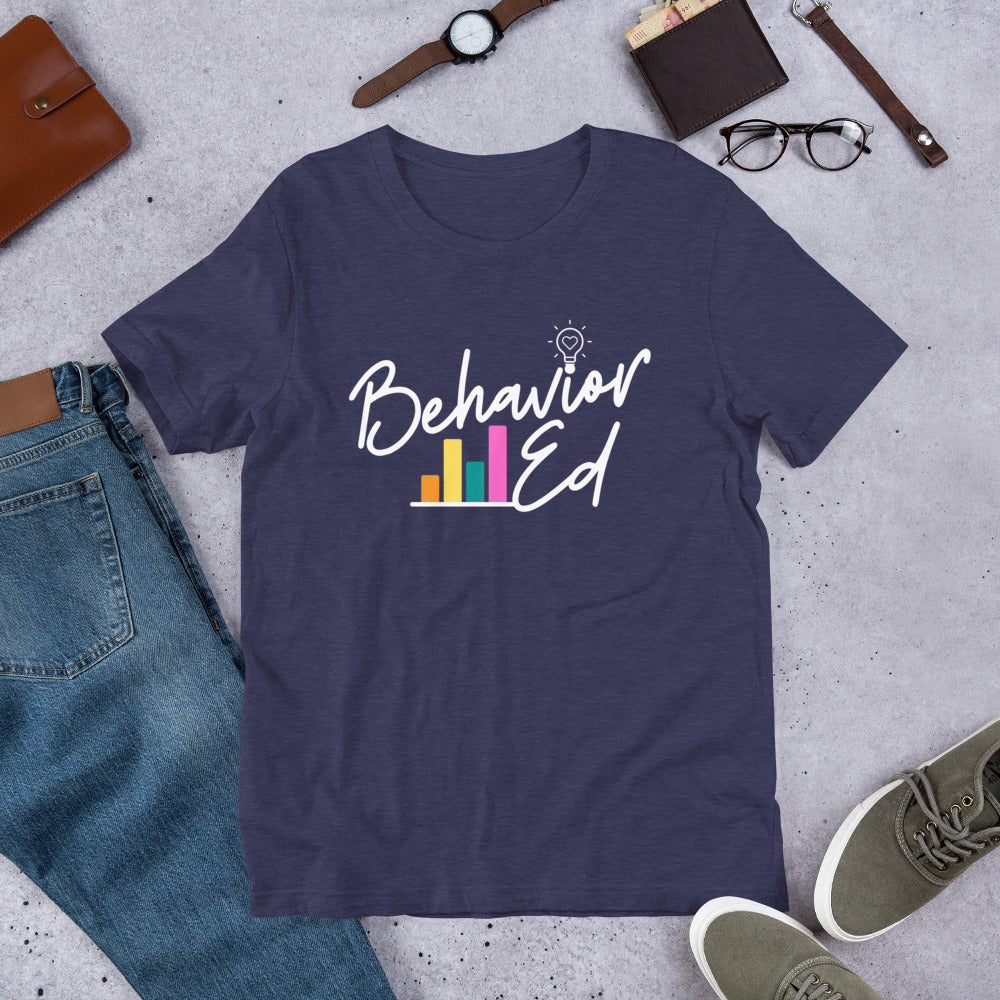 BehaviorEd White Text Unisex T-Shirt