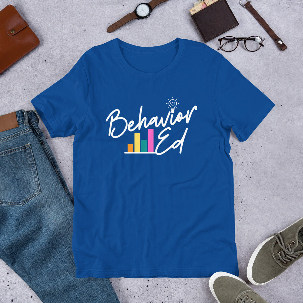 BehaviorEd White Text Unisex T-Shirt